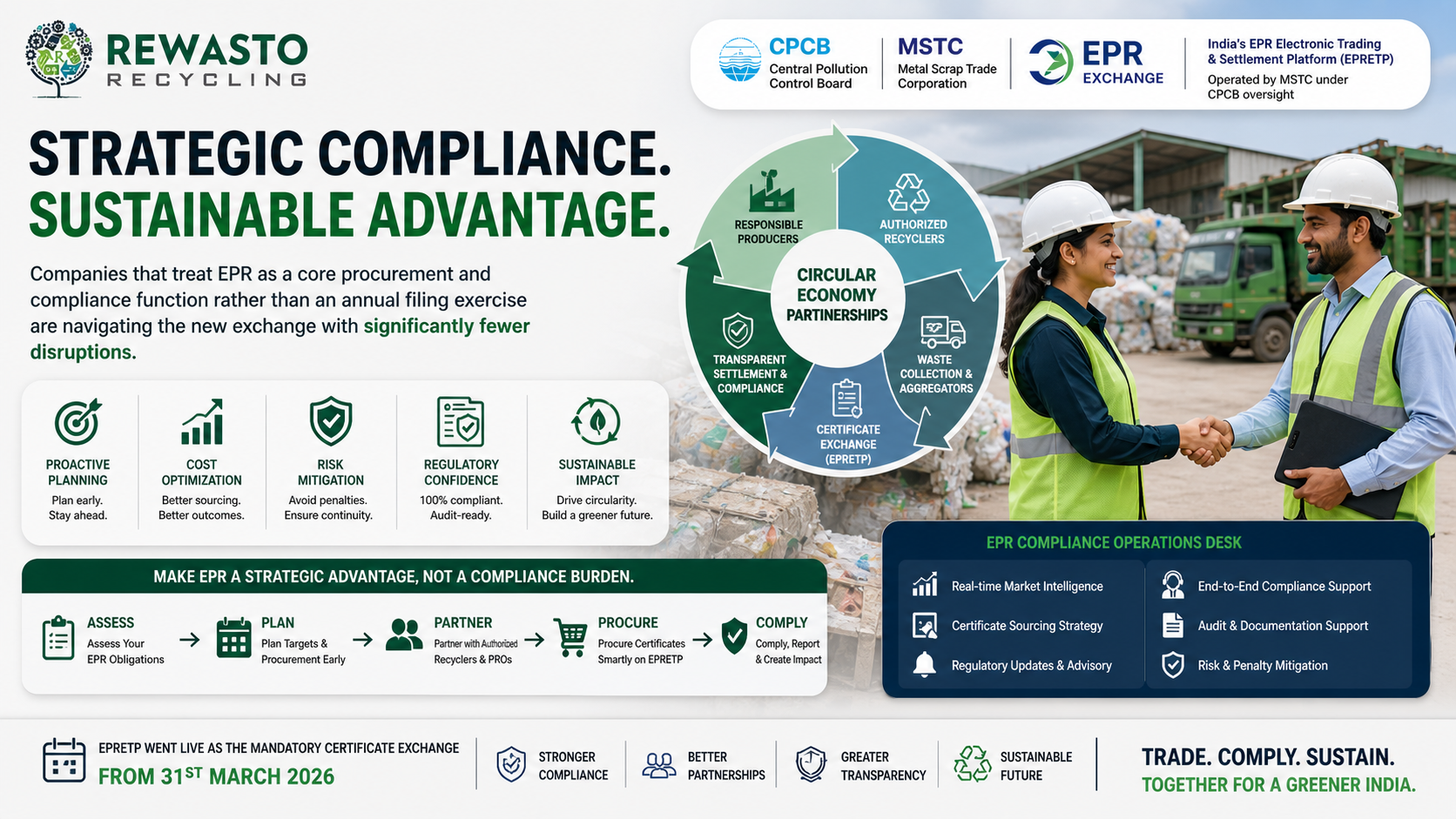 Strategic compliance planning / circular economy partnerships / India waste management or Companies that treat EPR as a core procurement and compliance function rather than an annual filing exercise are navigating the new exchange with significantly fewer disruptions