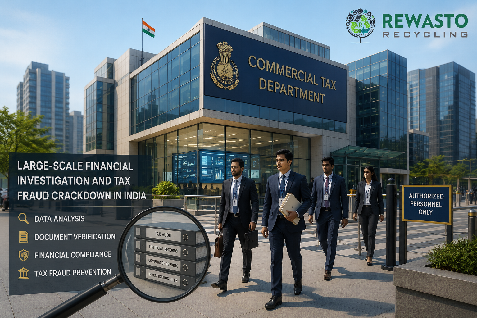 Karnataka Commercial Tax Department 
    investigating Rs 2,384 crore GST fraud with officers reviewing 
    fraudulent invoices and shell company documentation