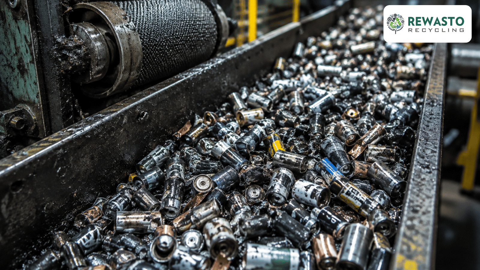 Lithium-ion battery black mass in a recycling facility