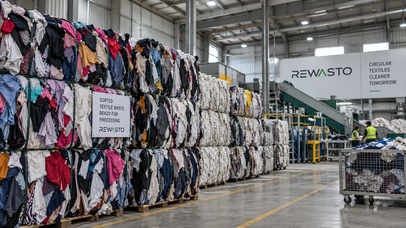 ECOSIS recycled polyester chips or yarn spools